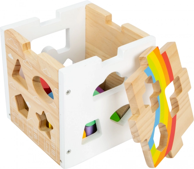 Petit Pied Cube d'insertion motorique arc-en-ciel