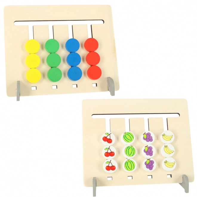 Jouet éducatif en bois Montessori - Association des couleurs des fruits