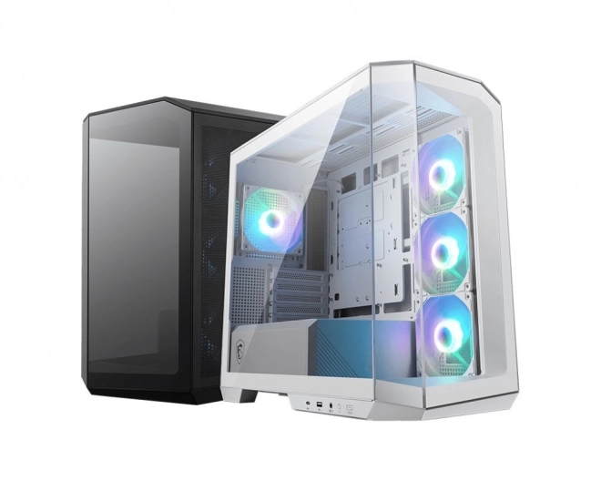 Armoire MAG PANO M100R PZ blanche avec verre trempé et USB