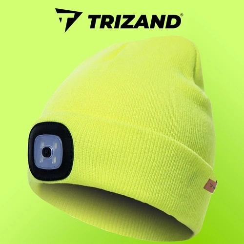 Bonnet d'hiver avec lampe - jaune Trizand 22664