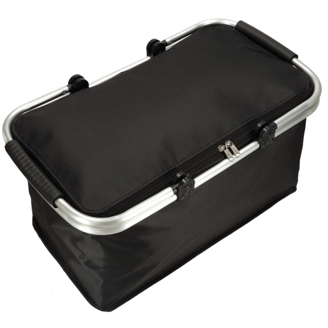 Panier thermique pliable noir pour pique-nique