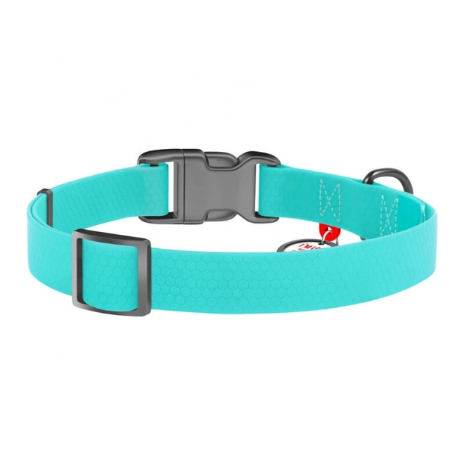 Collier étanche lumineux pour chiens avec code QR Waudog taille L turquoise