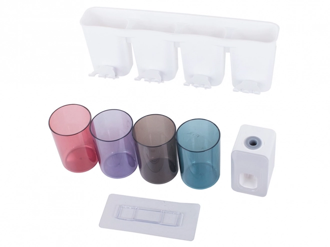 Organisateur pour brosses à dents avec distributeur de dentifrice