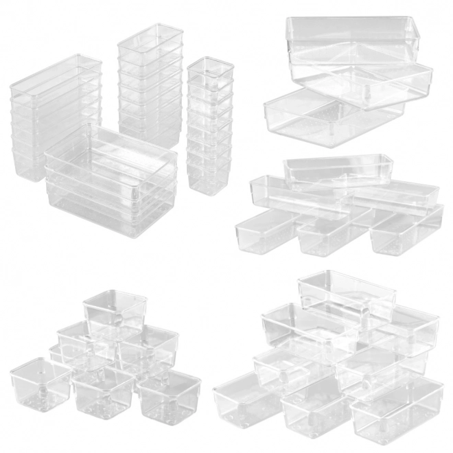 Organisateur acrylique pour bureau, ensemble de 25 él.