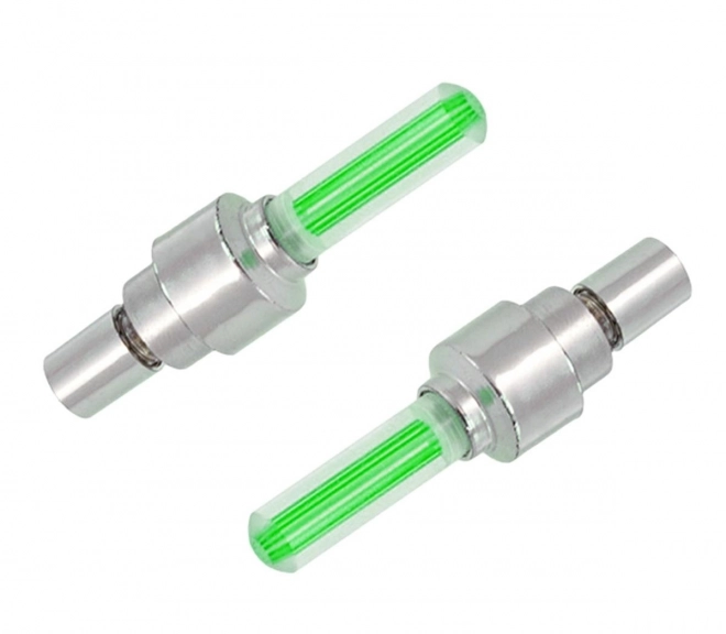 Embouts lumineux pour valves 2 pièces vertes