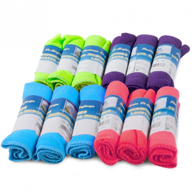 Ensemble de lingettes de nettoyage en microfibre 12 pcs