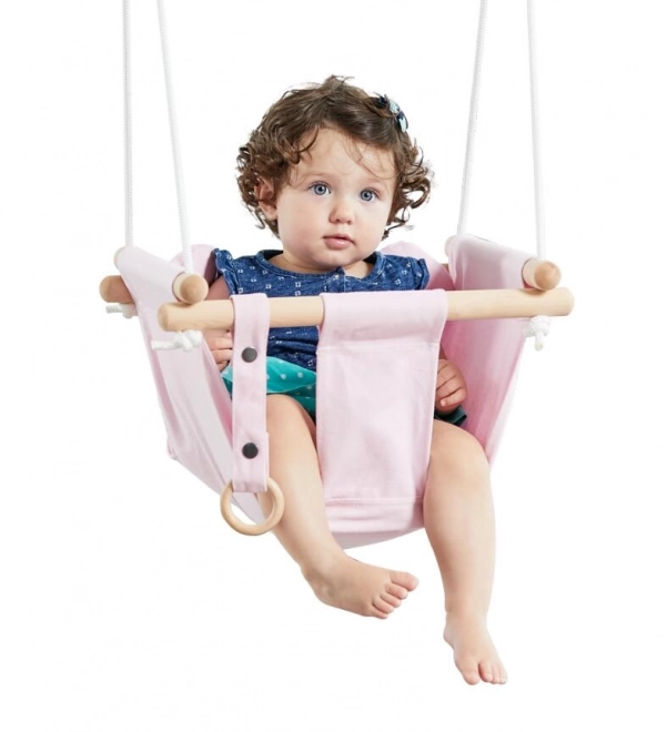 Dvůdětě Dětská textilní houpačka 100% coton rose