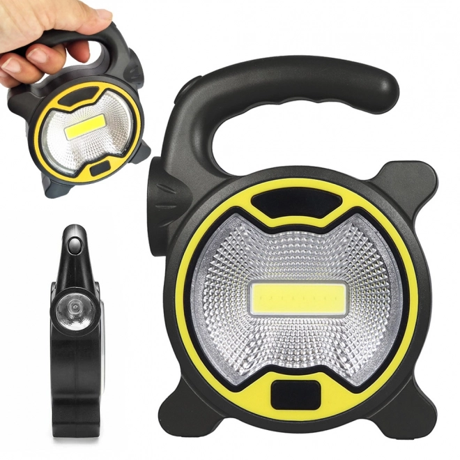 Puissante lampe de travail LED COB avec support et piles
