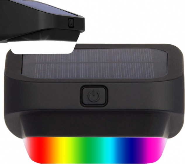 Éclairage LED RGB solaire pour jardin, escaliers et clôture avec capteur crépusculaire