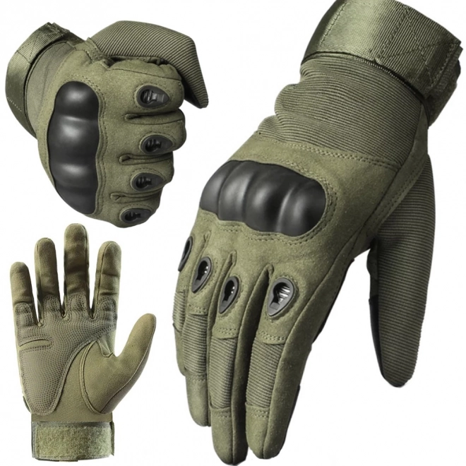Gants militaires tactiques avec protection des articulations verts XL