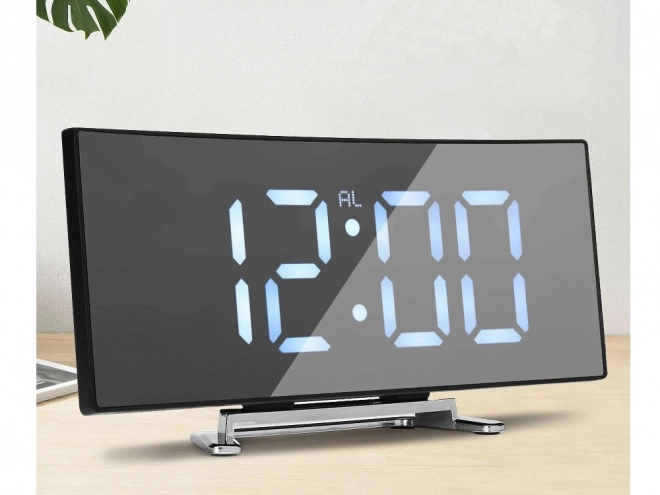 Réveil numérique élégant avec thermomètre et affichage LED