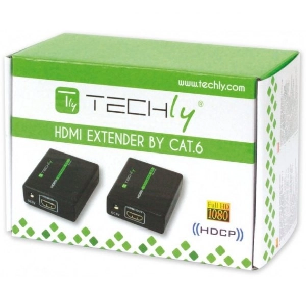 Extendeur HDMI pour transmission sur câble Cat.6/6a/7, jusqu'à 60m, FullHD 3D, noir