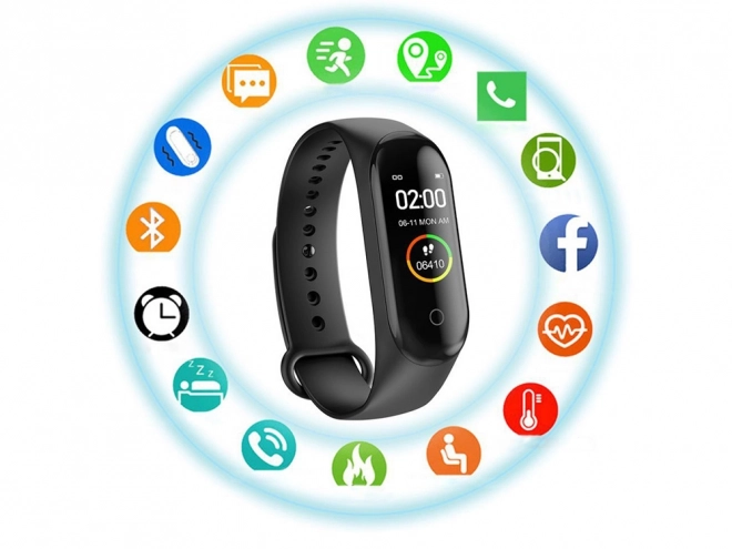 Bracelet intelligent Smartwatch avec moniteur de fréquence cardiaque et podomètre