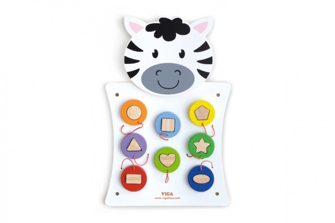 Jeu mural en bois - couleurs et formes