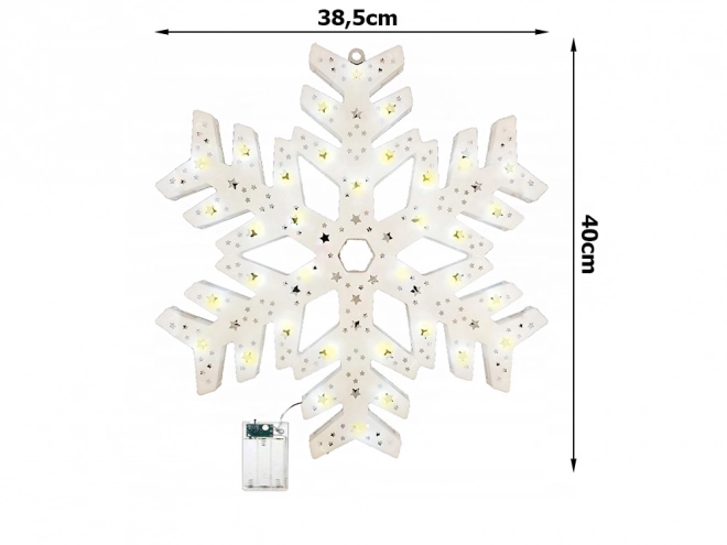 Décoration lumineuse de Noël en forme de flocon de neige