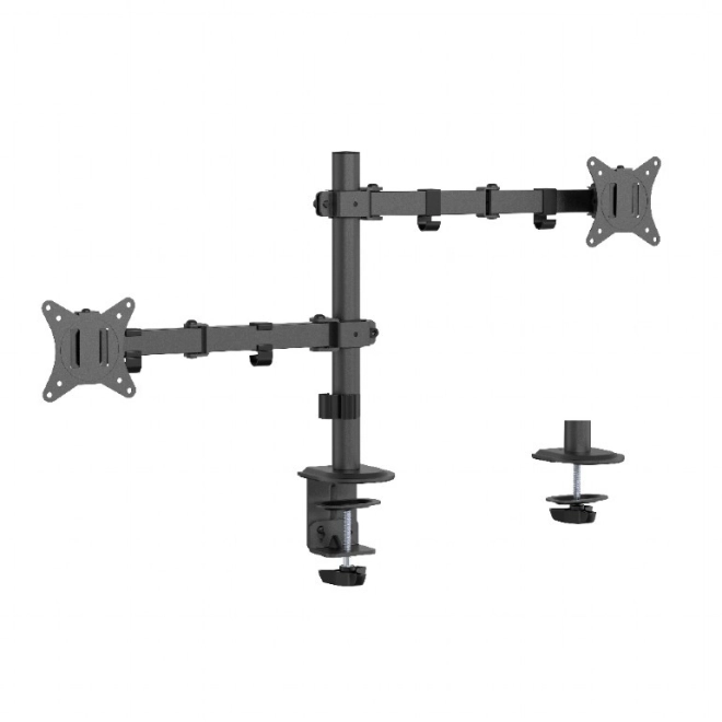 Support double pour moniteur réglable pour bureau