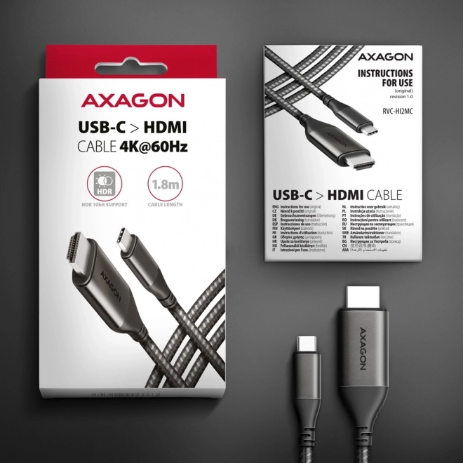 Adaptateur USB-C vers HDMI 4K/60Hz 1,8m