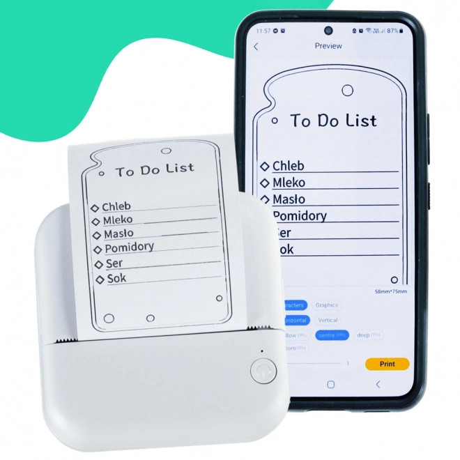 Mini imprimante thermique pour photos et notes avec Bluetooth