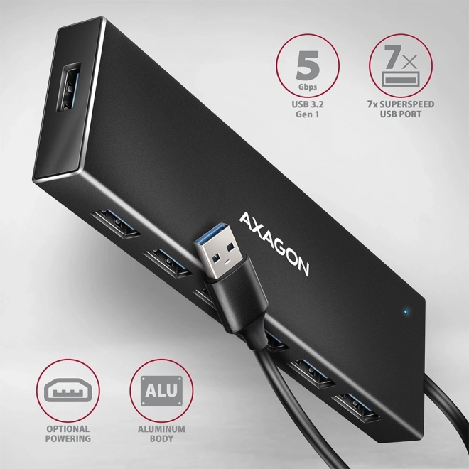 Concentrateur USB 7 Ports AXAGON HUE-F7A