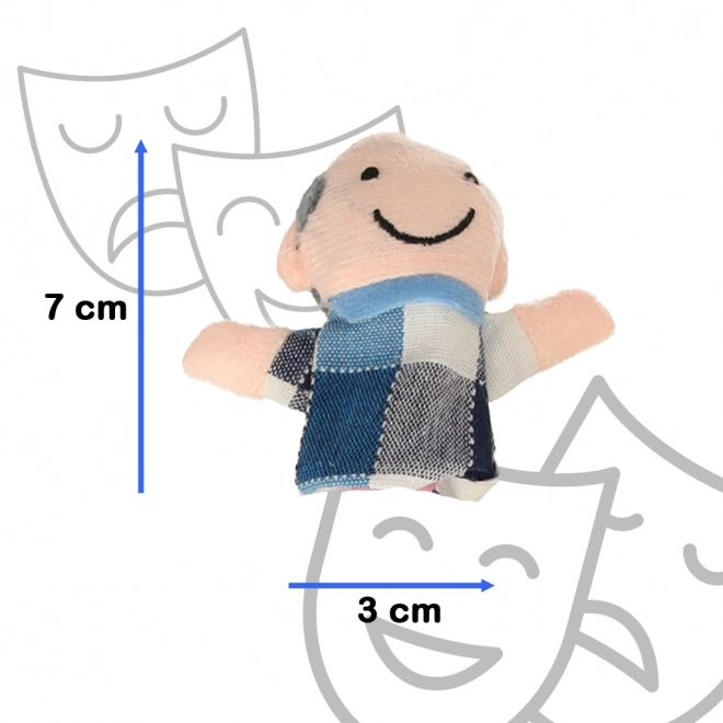 Gants de marionnettes en tissu familial - ensemble de 6 pièces