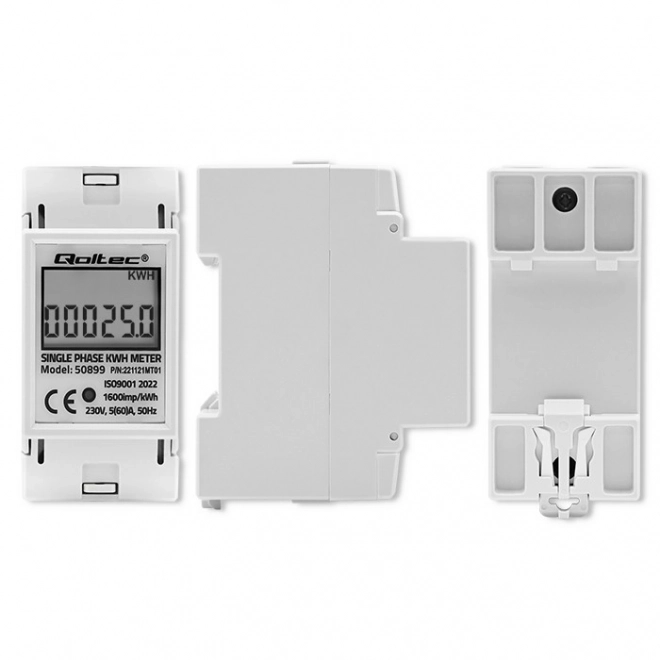 Compteur électronique monophasé | Rail DIN | 230V | LCD | 2P