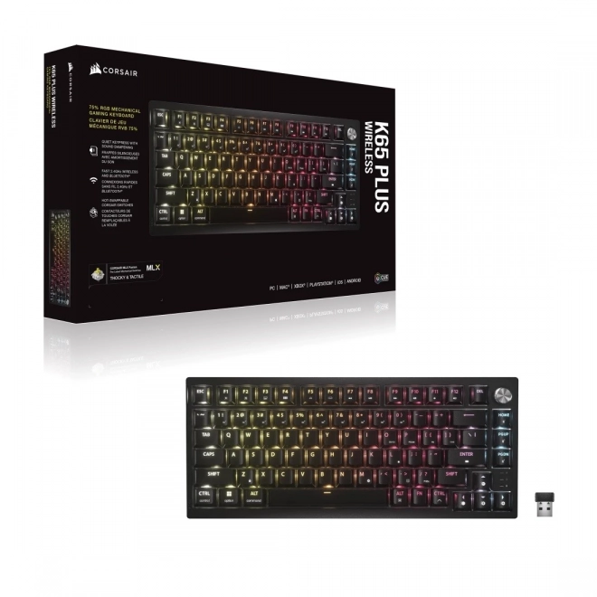 Clavier mécanique K65 Plus Sans Fil Tactile 75% RGB