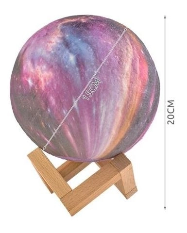 Lampe de nuit GALAXY 3D avec éclairage RGB coloré + télécommande