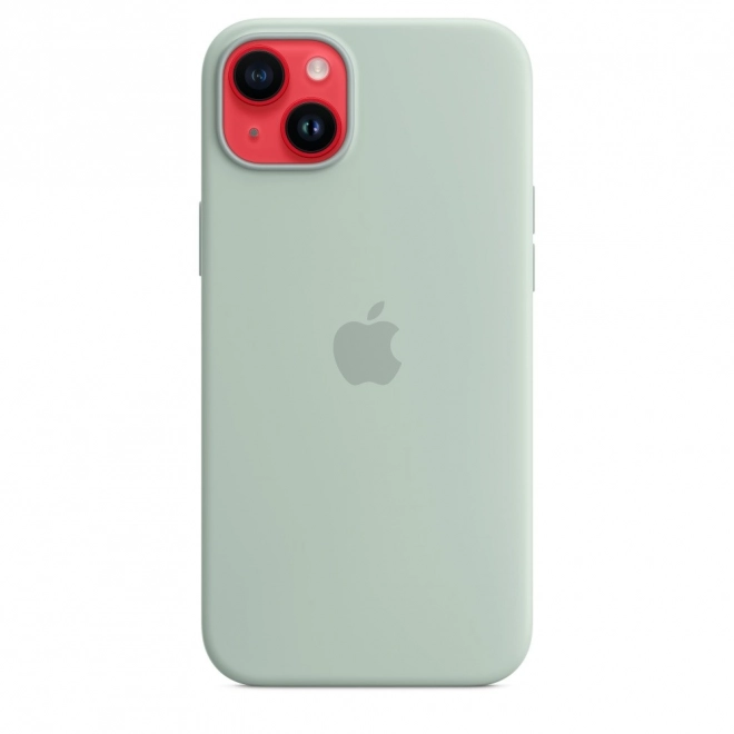 Coque en silicone avec MagSafe pour iPhone 14 Plus - Agave