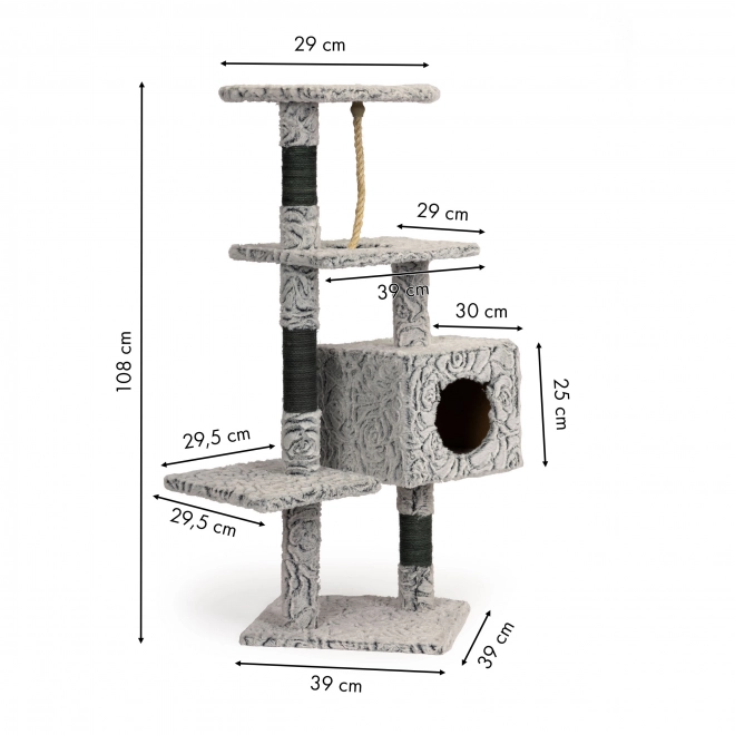 Grand griffoir pour chats avec maisonnettes