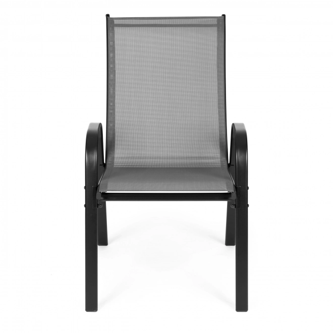 Ensemble de 2 chaises de jardin pour terrasse ou balcon gris MultiGarden