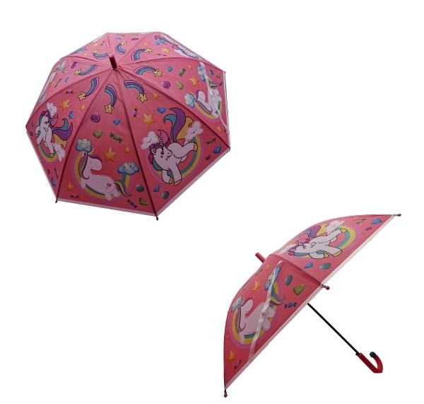 Parapluie automatique Licorne pour enfants