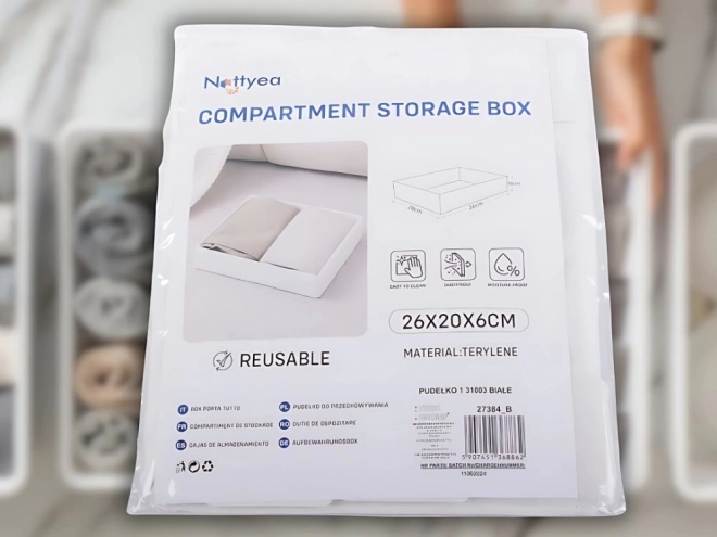 Organisateur universel blanc pour tiroir de garde-robe