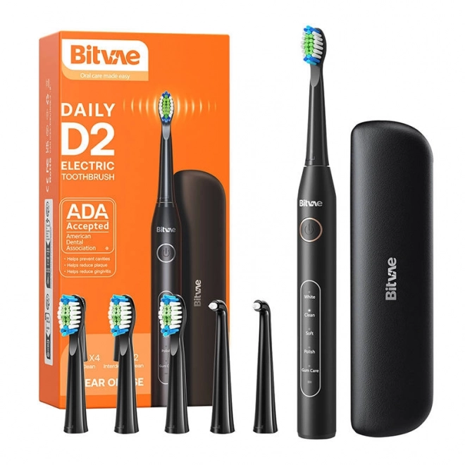 Brosse à dents sonique avec ensemble de têtes et étui de voyage