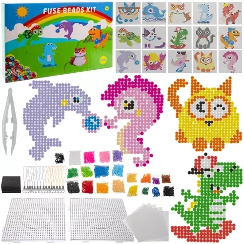 Perles à repasser XXL 6500 pcs avec gabarits et accessoires