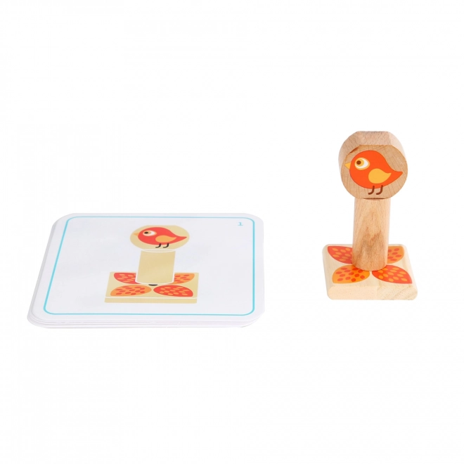 Lucy & Leo Petits amis - jeu d'équilibre en bois avec modèles 33 pièces