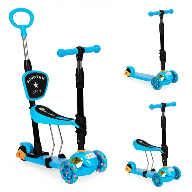 Trottinette d'équilibre à trois roues coccinelle 5 en 1 LED