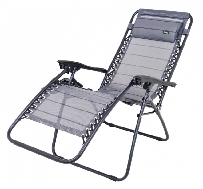 Chaise longue de jardin et de plage avec porte-gobelet