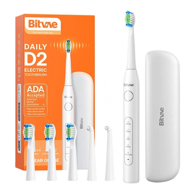 Brosse à dents sonique avec ensemble d'embouts et étui de voyage