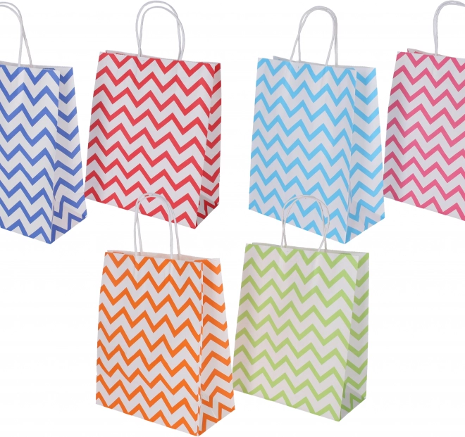 Sac cadeau en papier avec motif coloré