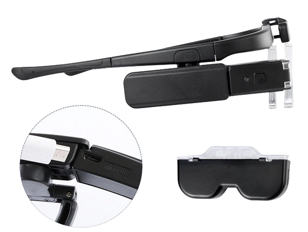 Loupe professionnelle avec éclairage LED et lentilles interchangeables