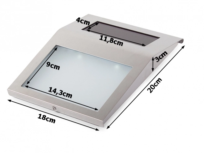 Lampe LED solaire en métal pour numéro de maison