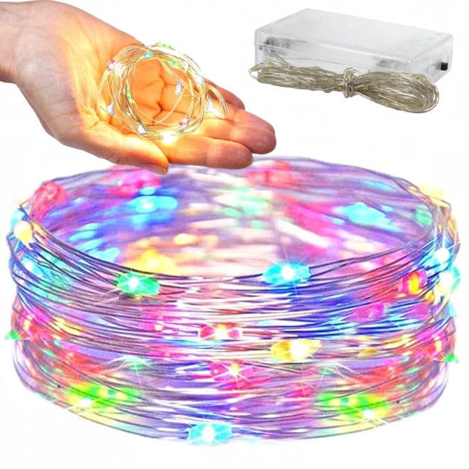 Guirlandes lumineuses LED multicolores de Noël avec piles 10m