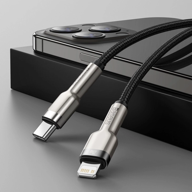 Baseus USB-C vers Lightning câble Cafule 20W, 2m noir