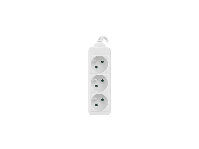 Multiplug blanc 1,5m, 3 prises