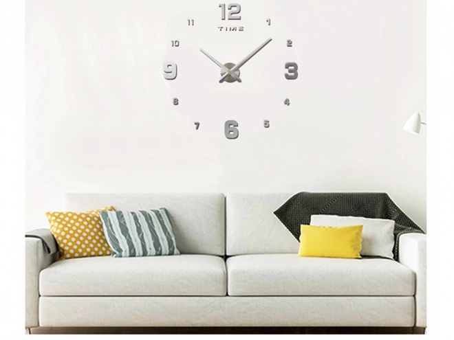 Horloge murale autocollant 3D XXL 130 cm silencieuse