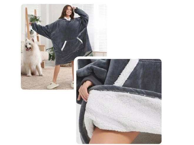 Sweat à capuche oversize chaud