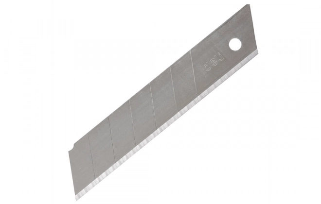Couteau 25 mm 10 pcs tête de lame Deli Tools EDL-DP05 (argent)