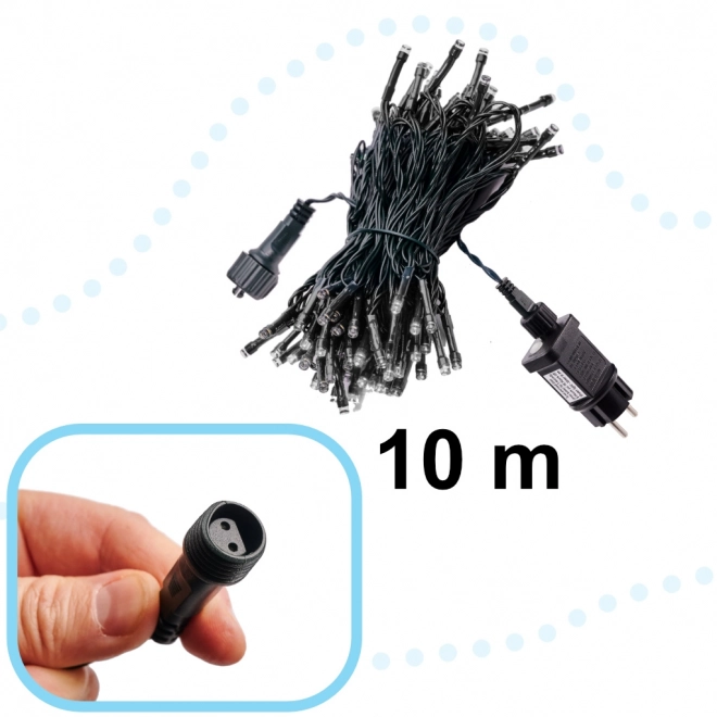 Guirlande lumineuse LED 10m 100LED blanc chaud