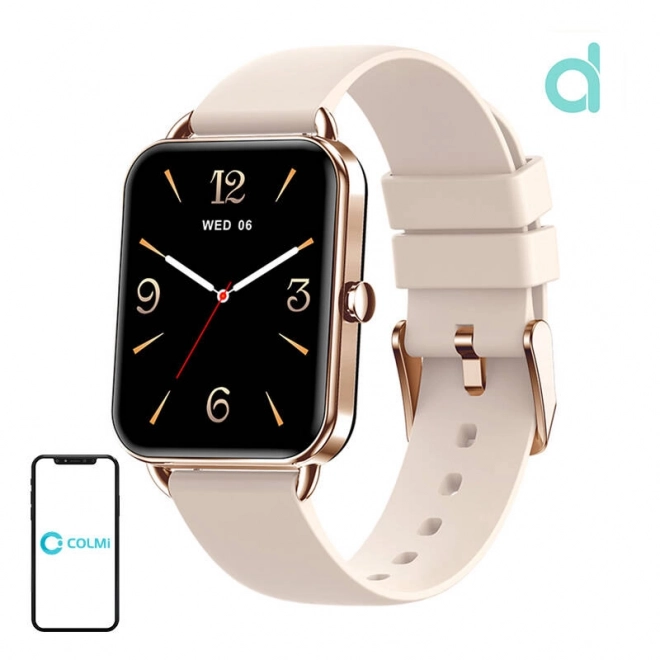 Montre connectée pratique Colmi P20 en couleur or