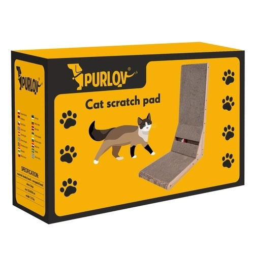 Grattoir d'angle pour chats avec balle